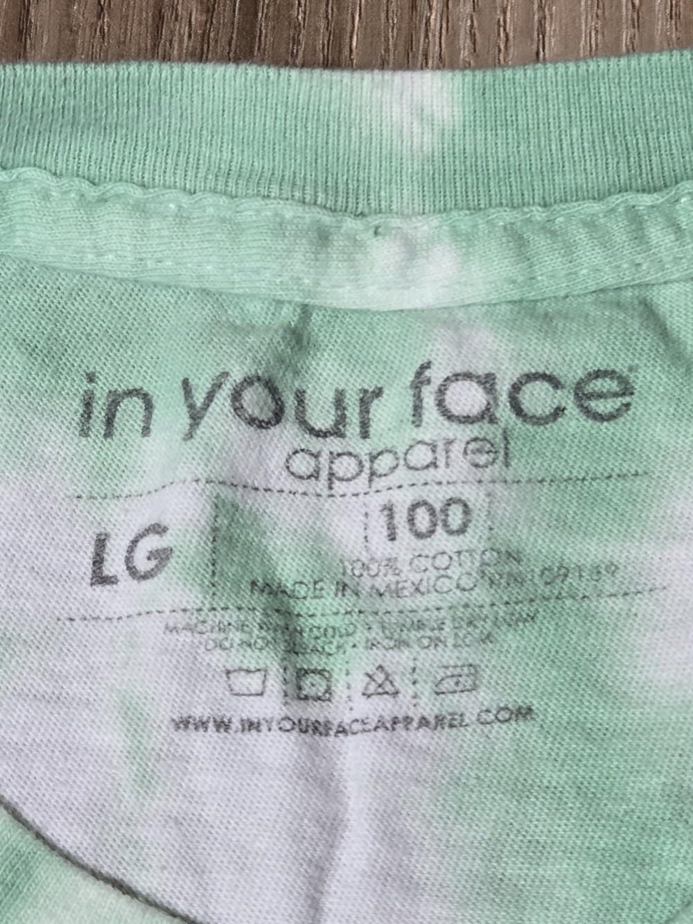 EARTHBOUND White & Mint Green Tie-Dye "More Green Less Mean" Tee - Picture 4 of 4